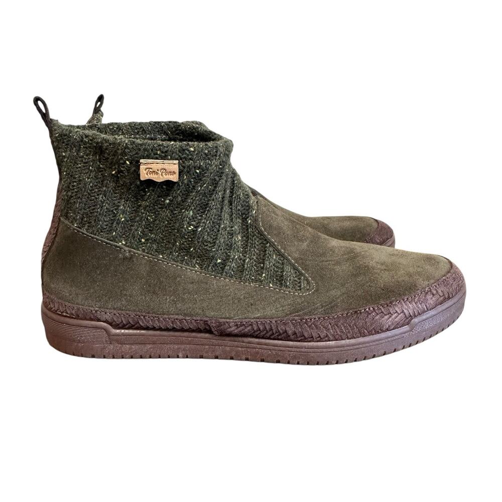 Toni Pons Women’s Green Gigi Ankle Booties Suede Knit Slip On Size EU 42 NEW
